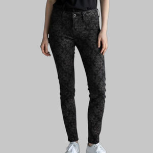 Free People Damask Brocade Jacquard Goth Skinny Jeans